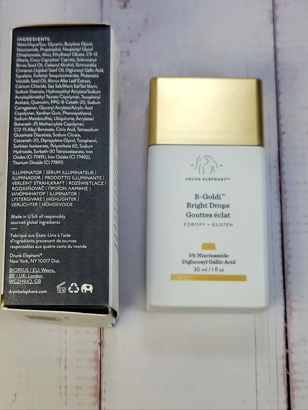 Drunk Elephant B-Goldi Drops & Plump-C Tripeptide Lippie Mask Bundle BNIB